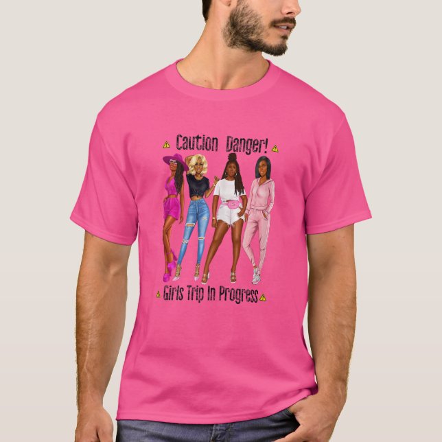 Women Black Girls Trip Progress Afroamerikanerin T-Shirt (Vorderseite)