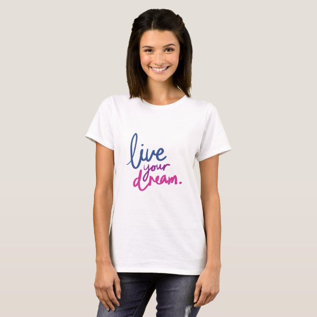 women casual white fell free quote t-shirt (Vorne ganz)