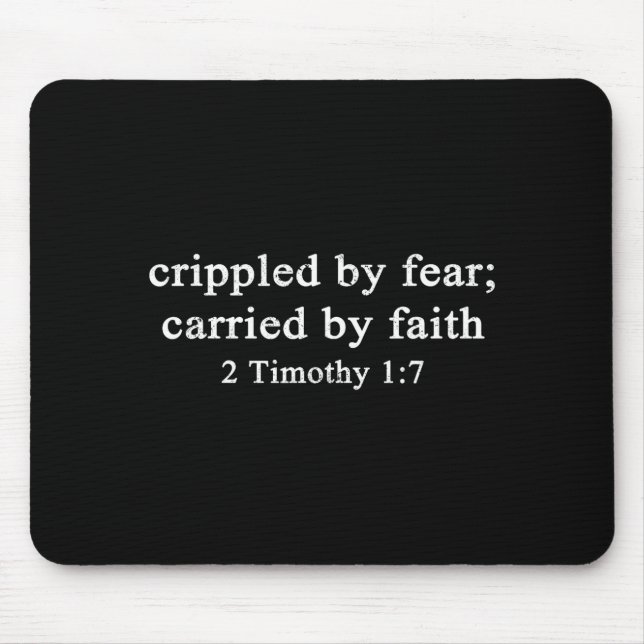 Women Christian Crippled By Fear Carried By Faith  Mousepad (Vorne)