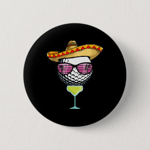 Women Cinco de Mayo Golf Ball mit Sombrero Margar Button