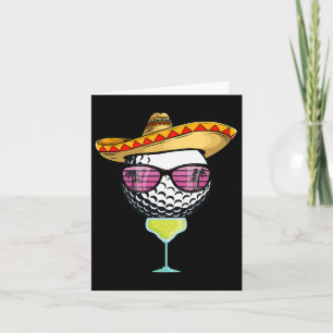 Women Cinco de Mayo Golf Ball mit Sombrero Margar Karte