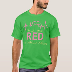 Women Costume AKA Pink Goes Red For Heart Health A T-Shirt