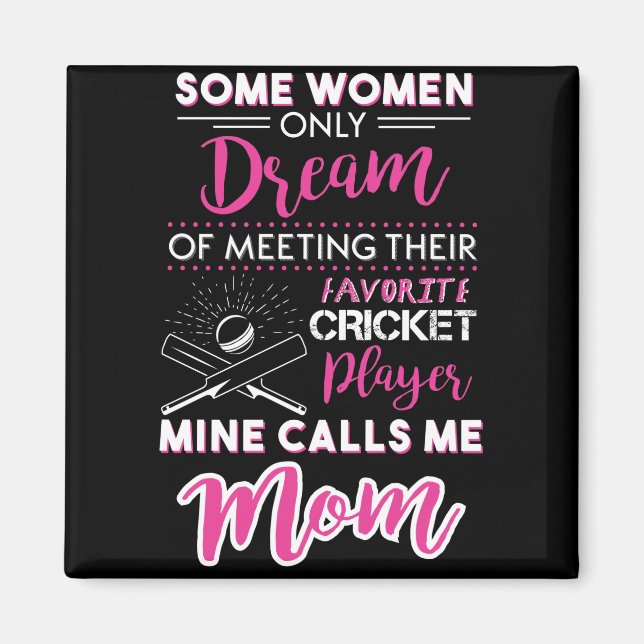 Women Cricket Funny Magnet (Vorne)