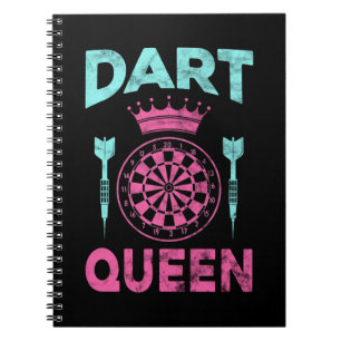 Women Dartboard Girl Dart Player Queen Notizblock