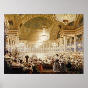 Women Dining at the Tuileries in 1835 Poster