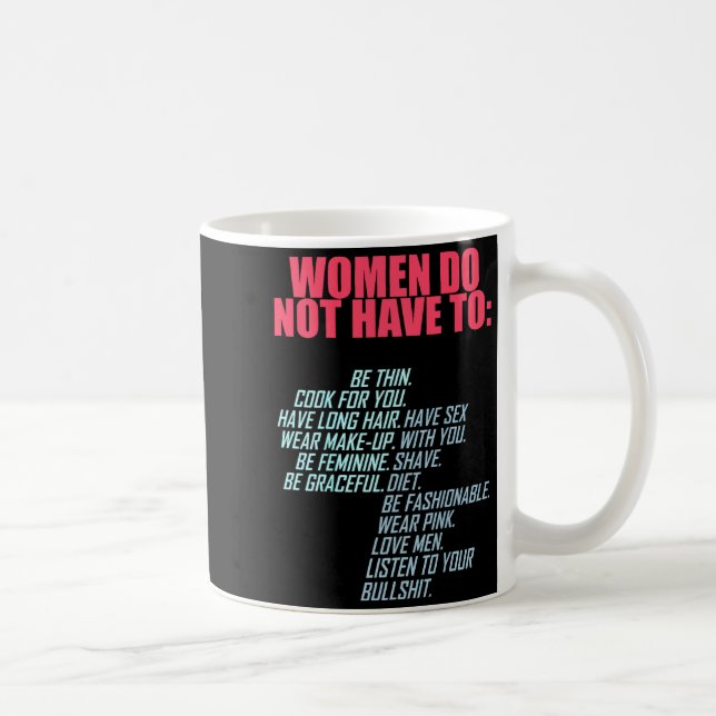 Women Do Not Have To Feminist  Kaffeetasse (Rechts)