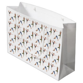 Women Doing Yoga Poses Cool Workout Pattern Große Geschenktüte