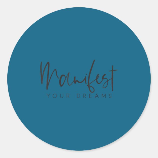 Women Entrepreneur Manifest Your Dreams Trendy Top Runder Aufkleber (Vorderseite)