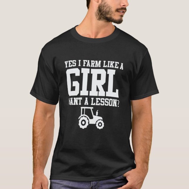 Women Farm Life Barn Tractor Family Farmer Rancher T-Shirt (Vorderseite)