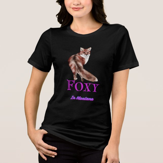 Women Foxy in Montana Tshirt (Vorderseite)