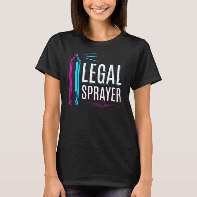 Women Friseur Haarspray Legal Spray Friseurin T-Shirt (Vorderseite)