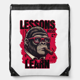 Women Gorilla Boss Lessons Learn Drawstring Bag  Sportbeutel