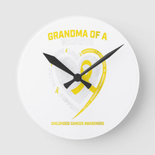 Women Grandma Grandson Grandaughter Childhood Gift Runde Wanduhr