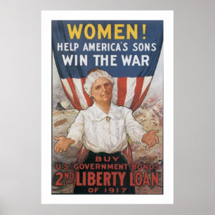 Women! Help America's Sons Poster