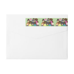 Women history month green return address labels