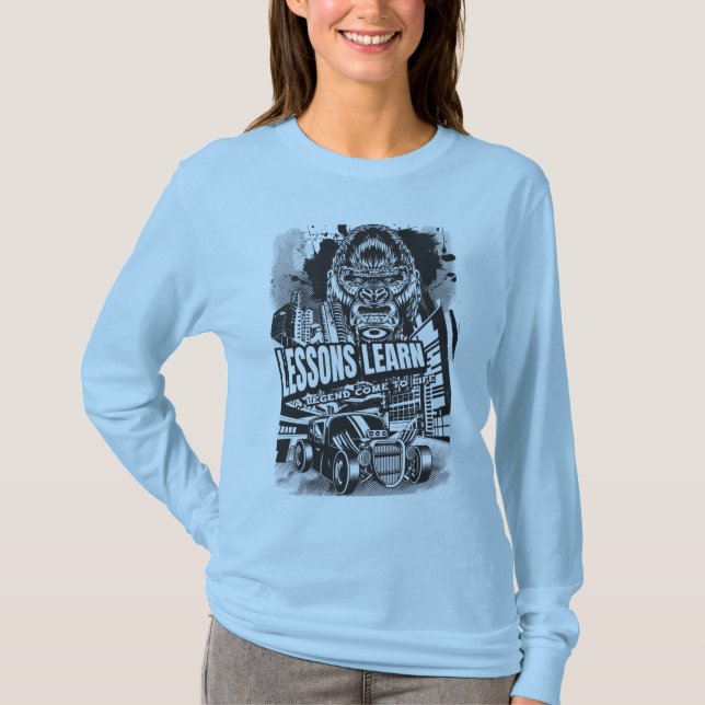 Women Legendary Gorilla Lessons Learn Long Sleeve  T-Shirt (Vorderseite)