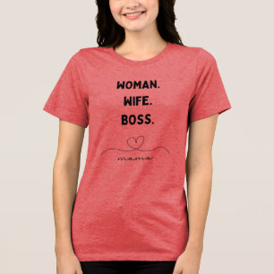 Women Life Boss T-Shirt   Rosa Ästhetik  Tri-Blend Shirt