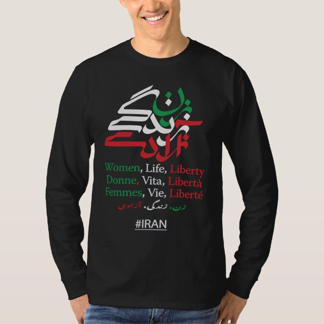 Women Life Freedom Farsi calligraphy Zan Zendegi A T-Shirt (Vorderseite)
