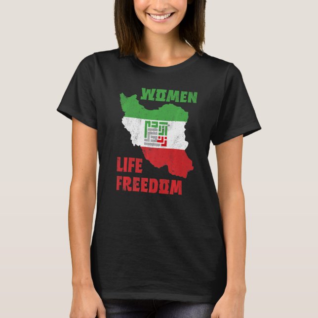 Women Life Freedom Iran Zan Zendegi T-Shirt (Vorderseite)