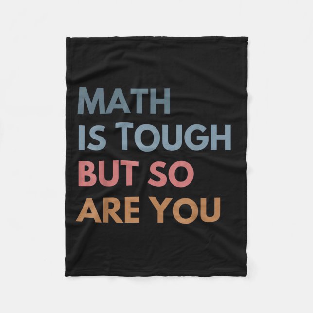 Women Math Is Tough But So Are You Math Teacher Ma Fleecedecke (Vorderseite)