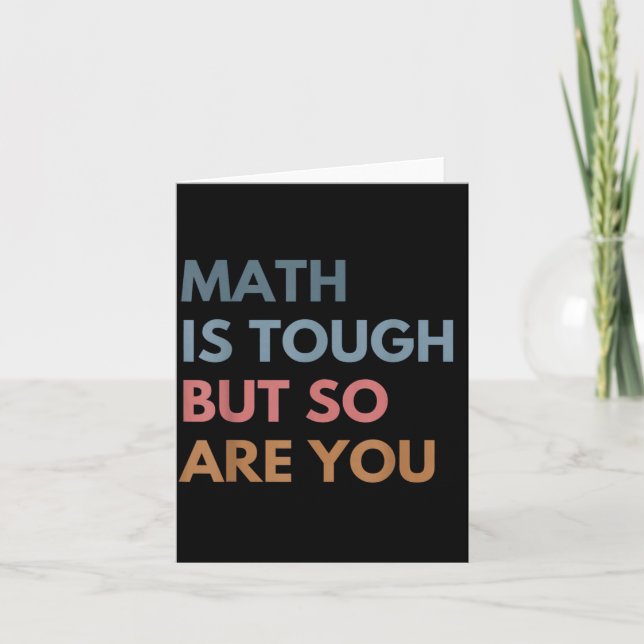 Women Math Is Tough But So Are You Math Teacher Ma Karte (Vorderseite)