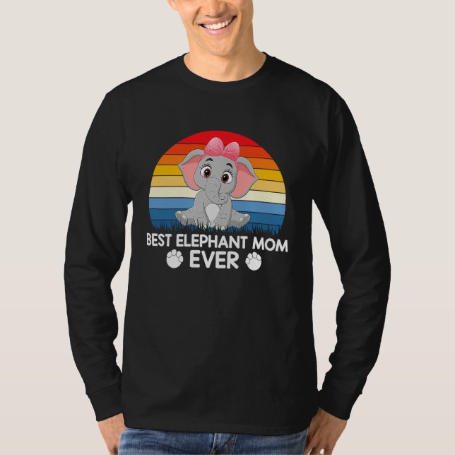 women men apparel  animals best elephant mom ever T-Shirt (Vorderseite)