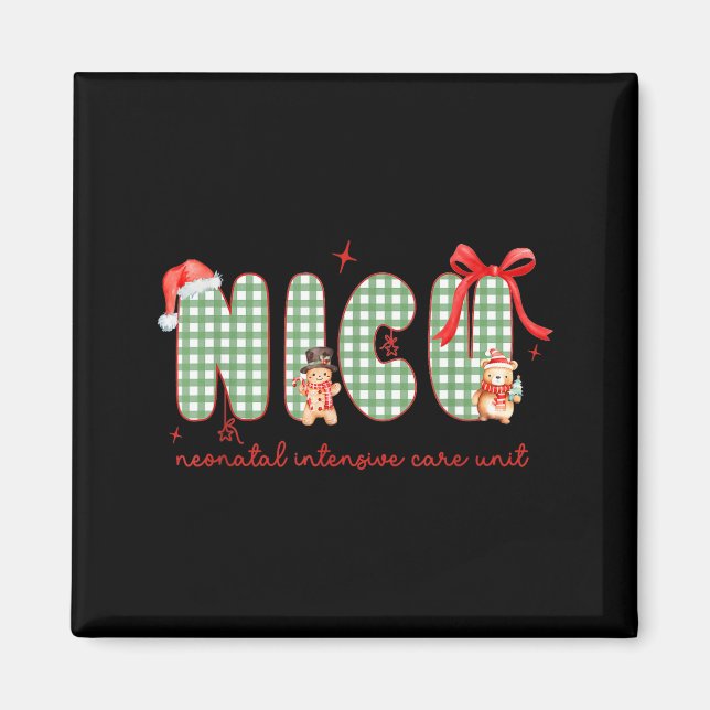 Women Nicu Nurse Christmas Newborn Neonatal Icu Ho Magnet (Vorne)