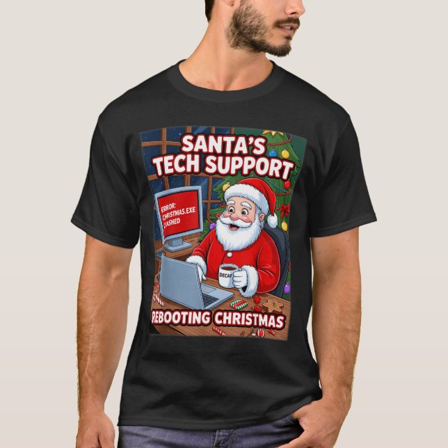 women Rebooting Santa Support s Tech T-Shirt (Vorderseite)