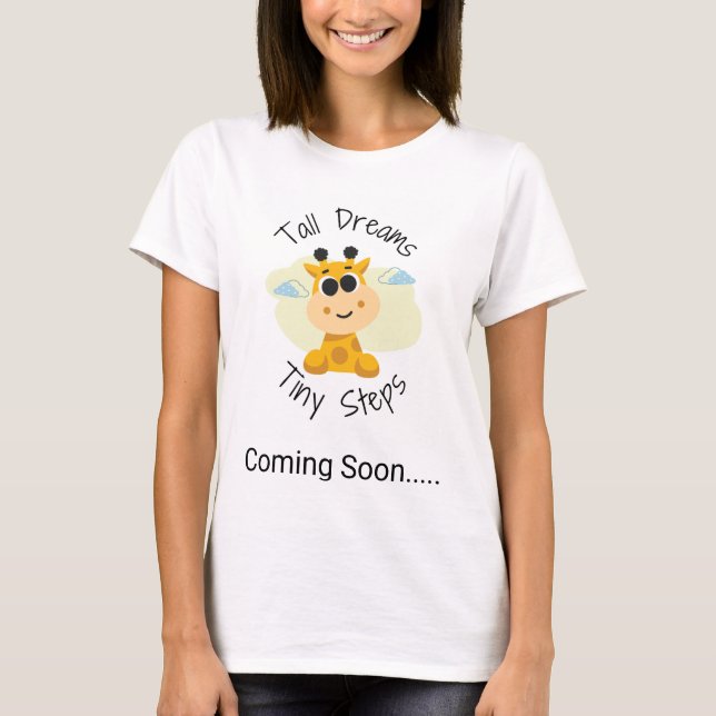 Women’s “Coming Soon”  Shirt Cute Pregnancy reveal (Vorderseite)