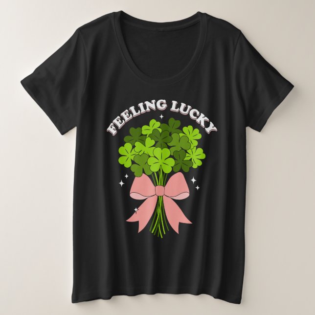 Women’s cute St.Patrick’s Day Große Größe T-Shirt (Design vorne)