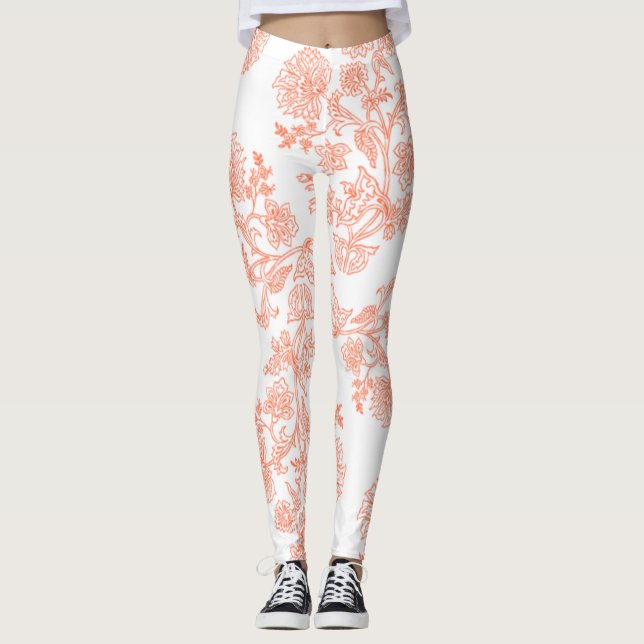 Women’s High Rise Floral Print Activewear Leggings (Vorderseite)