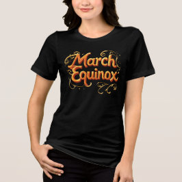 Women’s March Equinox Art T-Shirt – Girl & Sun Tri-Blend Shirt