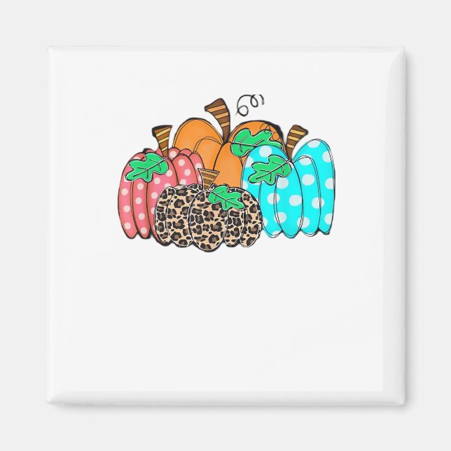 Women’s Pumpkin Leopard Print Graphic It’s Fall Y’ Magnet (Vorne)