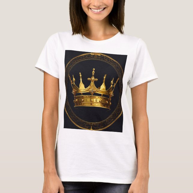 Women’s Queen Logo T-Shirt | Royal Crown Design Te (Vorderseite)
