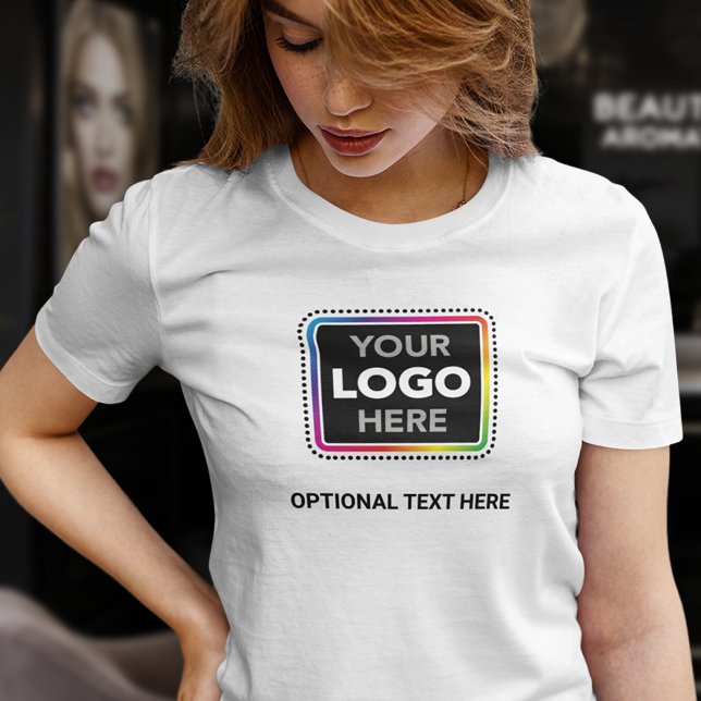 Women’s Simple Business T-shirt with Logo & Text (Von Creator hochgeladen)