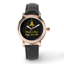Women’s Vintage Rose Gold Watch – Flowers Armbanduhr