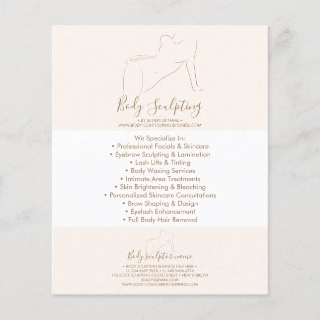 Women Sculpting Massage Body Contouring Flyer (Vorne)