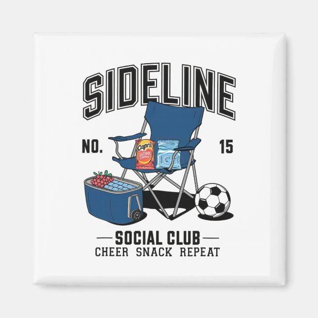 Women Sideline Social Club Soccer Mom Game Day _6  Magnet (Vorne)