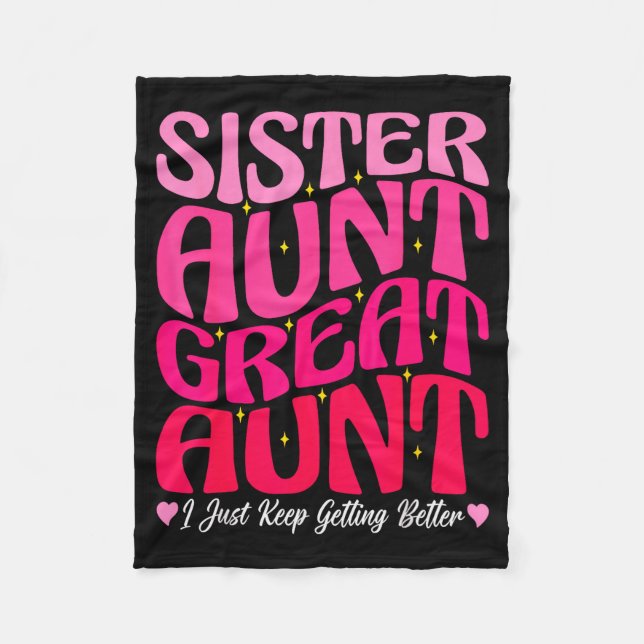Women Sister Aunt Great Aunt New Auntie Mothers Da Fleecedecke (Vorderseite)