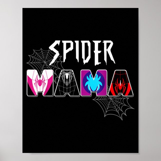 Women spider mama groovy mama mothers day matching poster (Vorne)