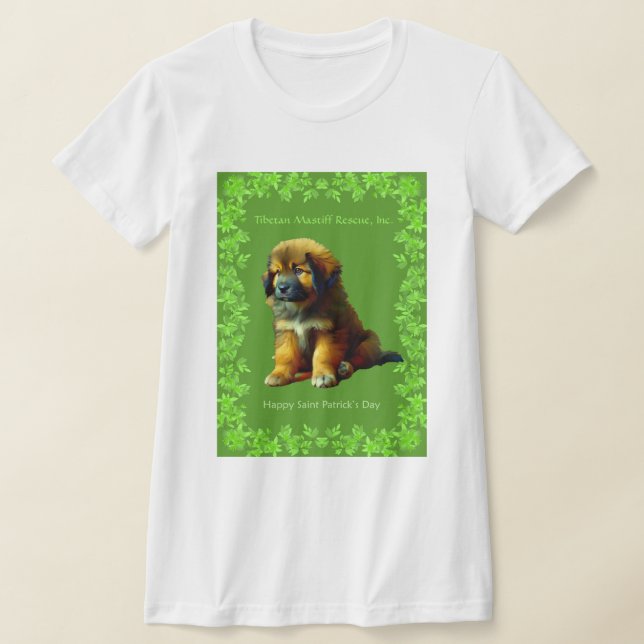 Women St Patricks Day TibetanMastiff Puppy Tshirt (Ablage )