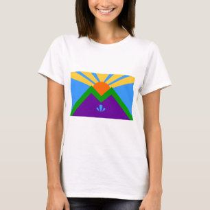 Women T Shirt mit Flag Manitou Springs, USA