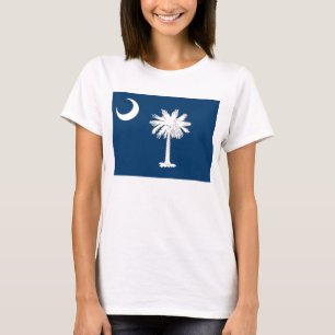 Women T Shirt mit Flag South Carolina Staat