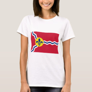 Women T Shirt mit Flag von St. Louis, Missouri