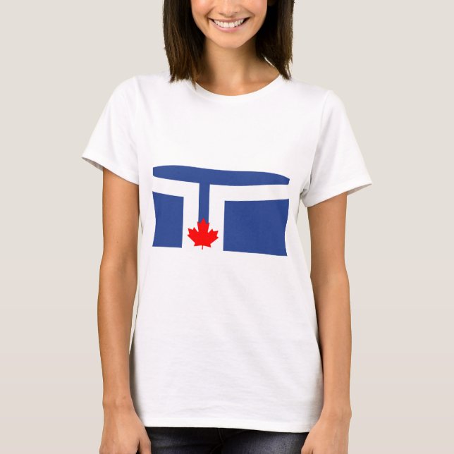 Women T Shirt with Flag of Toronto, Canada (Vorderseite)