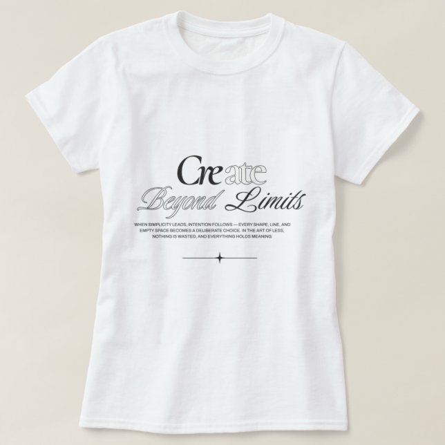 women tshirts design create beyond limits  (Design vorne)