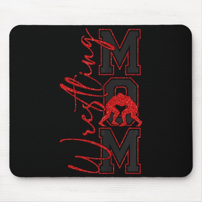 Women Wrestling Mom Funny Wrestle Wrestler Mothers Mousepad (Vorne)