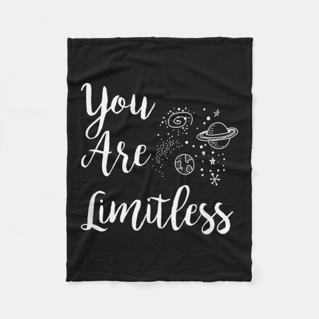 Women You Are Limitless Amazing Motivational  Fleecedecke (Vorderseite)