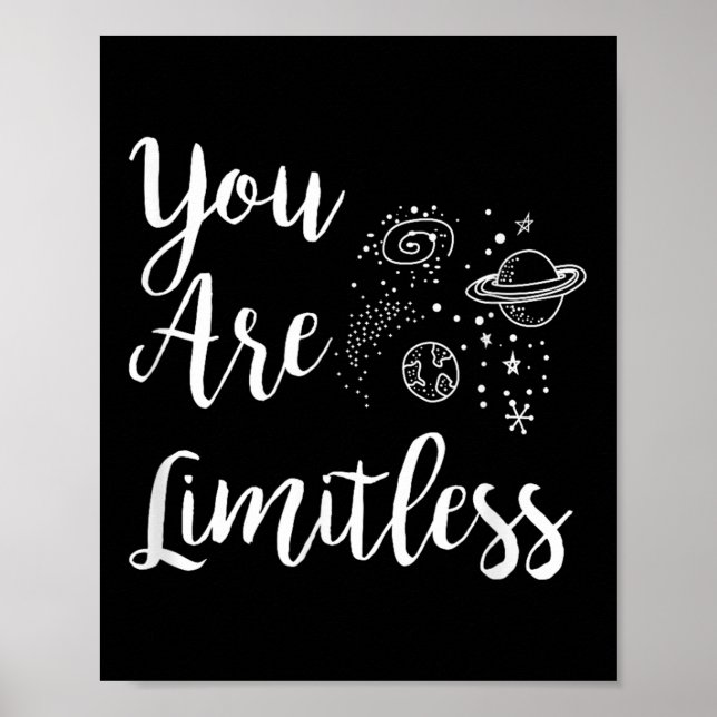 Women You Are Limitless Amazing Motivational  Poster (Vorne)