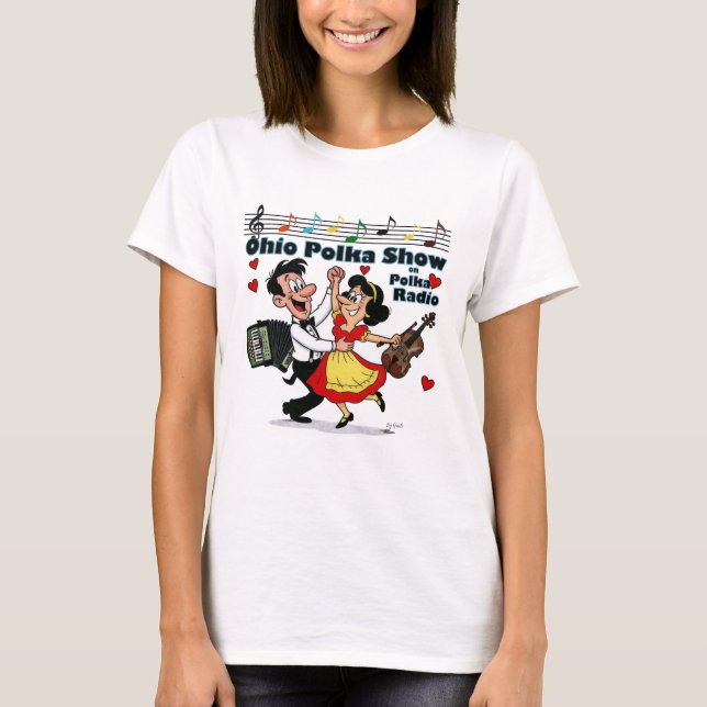 Womens 0-H-I-0 Polkas T-Shirt (Vorderseite)
